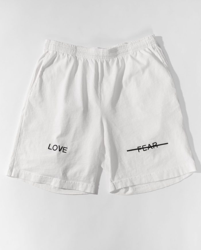Love Over Fear Emb Shorts.