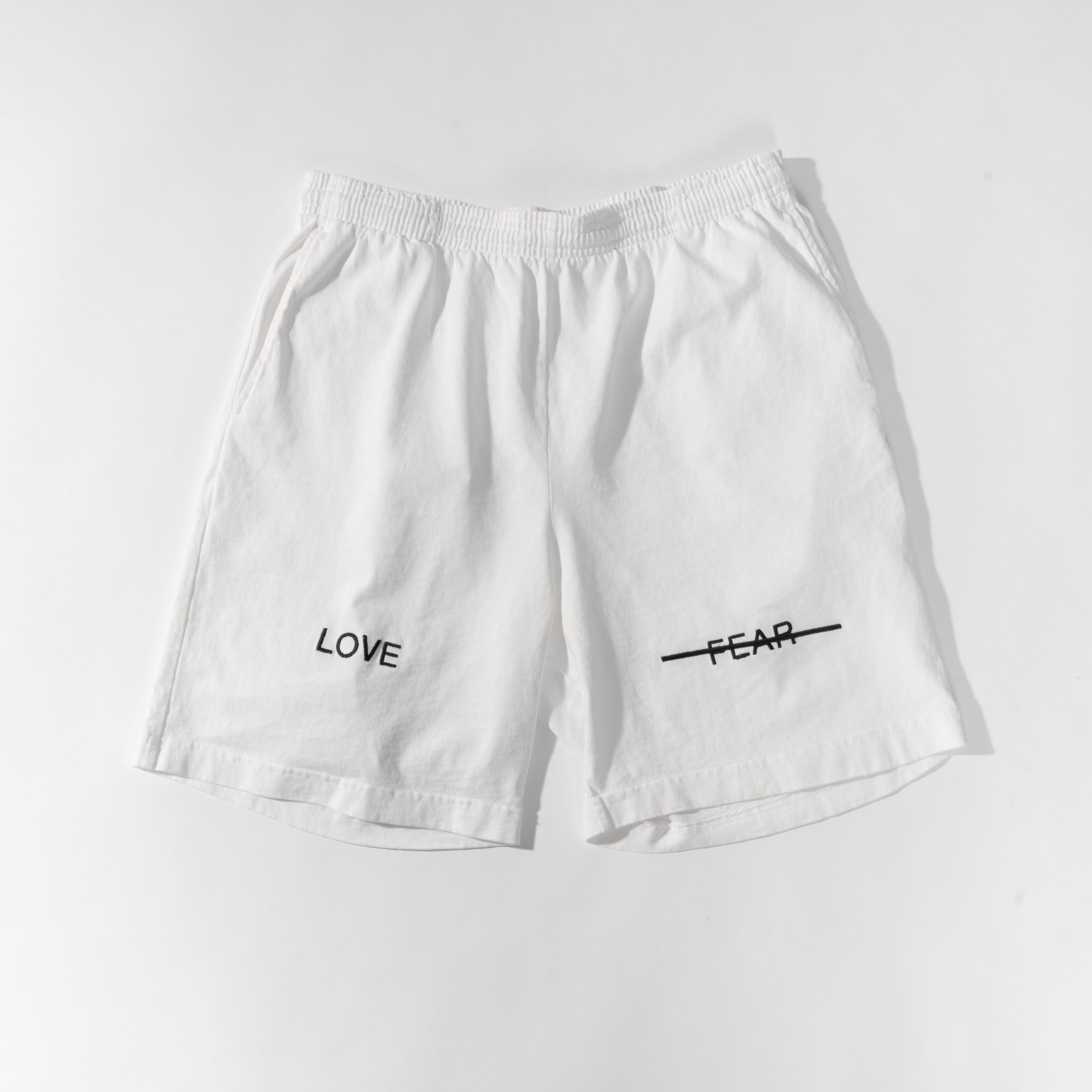 Love Over Fear Emb Shorts.