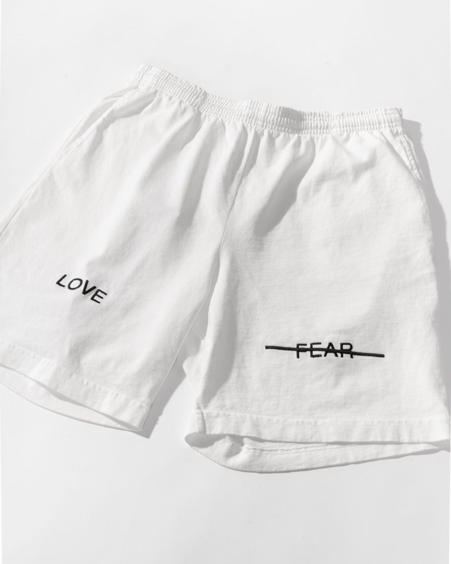 Love Over Fear Emb Shorts.