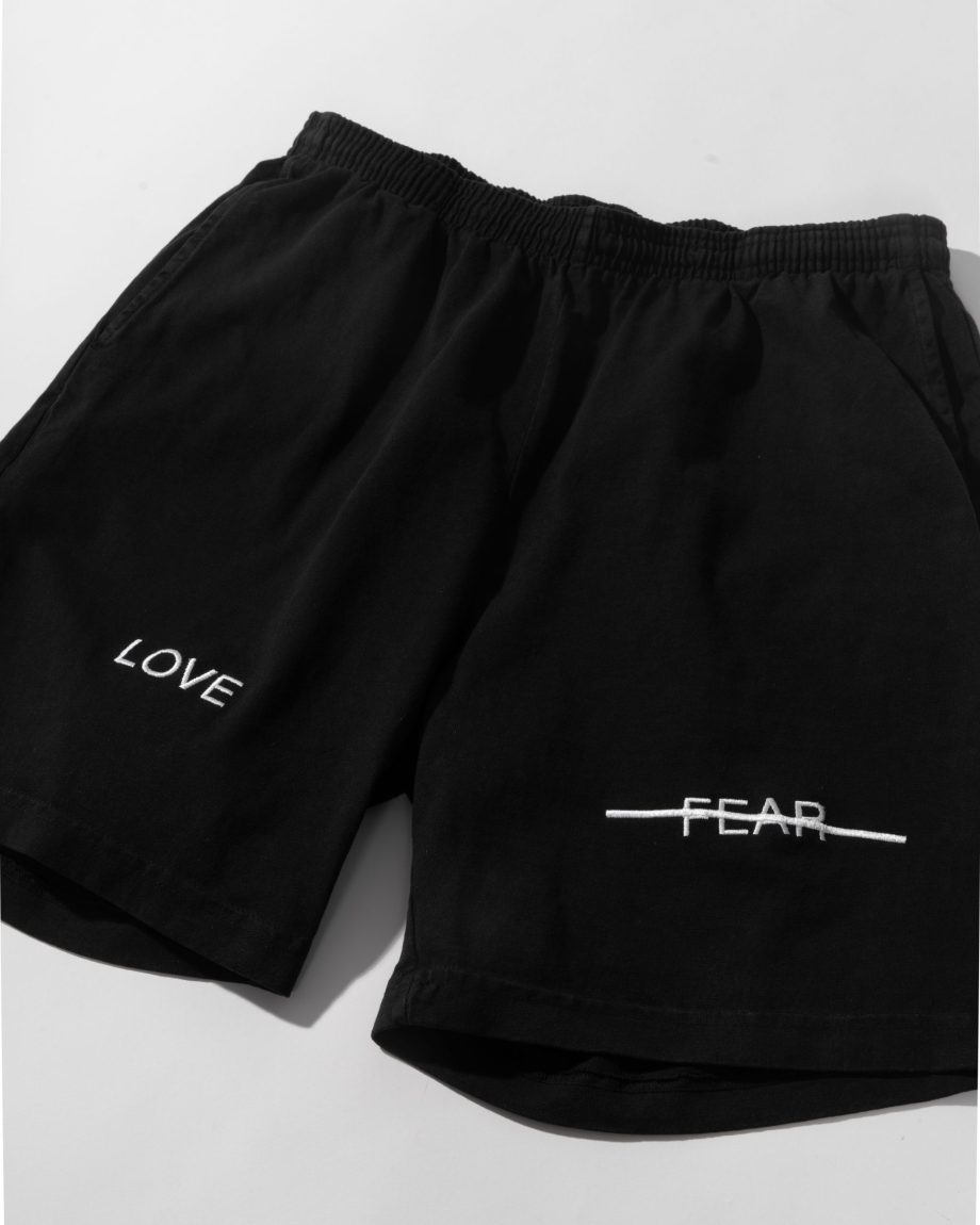 Love Over Fear Emb Shorts.