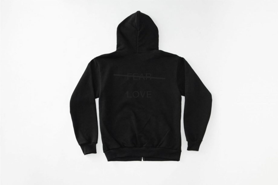 Love Over Fear Emb. Zip - Up Hoodie
